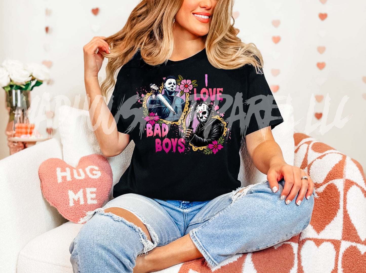 I Love Bad Boys Valentine Shirt