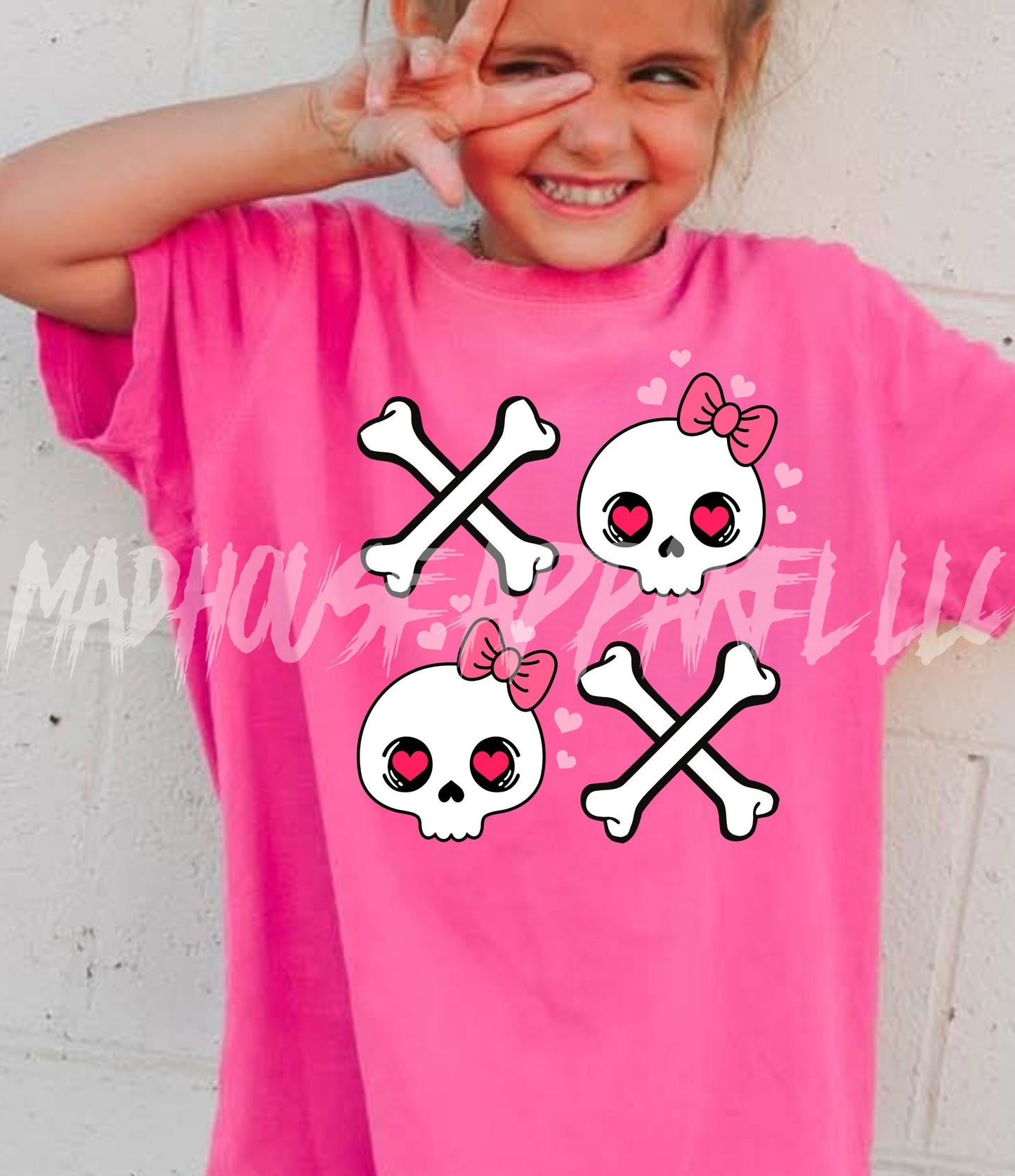 XOXO Skulls Kids Valentine Shirt