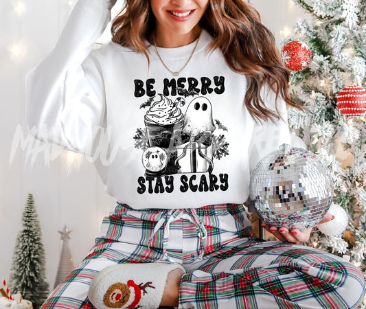 Be Merry Stay Scary Crewneck Sweater