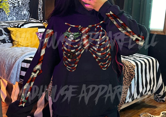 Candy Cane Bones Hoodie