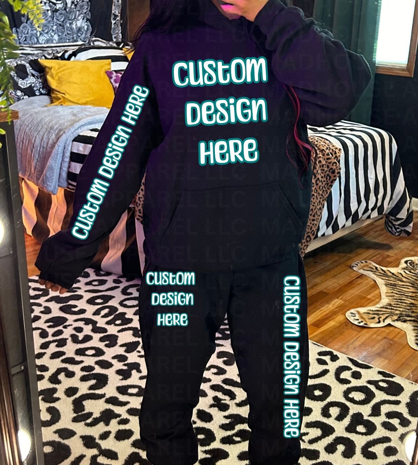 Custom Sweatpants and Hoodie Set