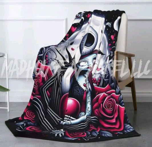 Spooky Lovers Throw Blanket