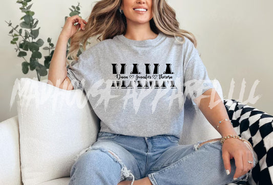 Mama and Kids Names Custom Shirt